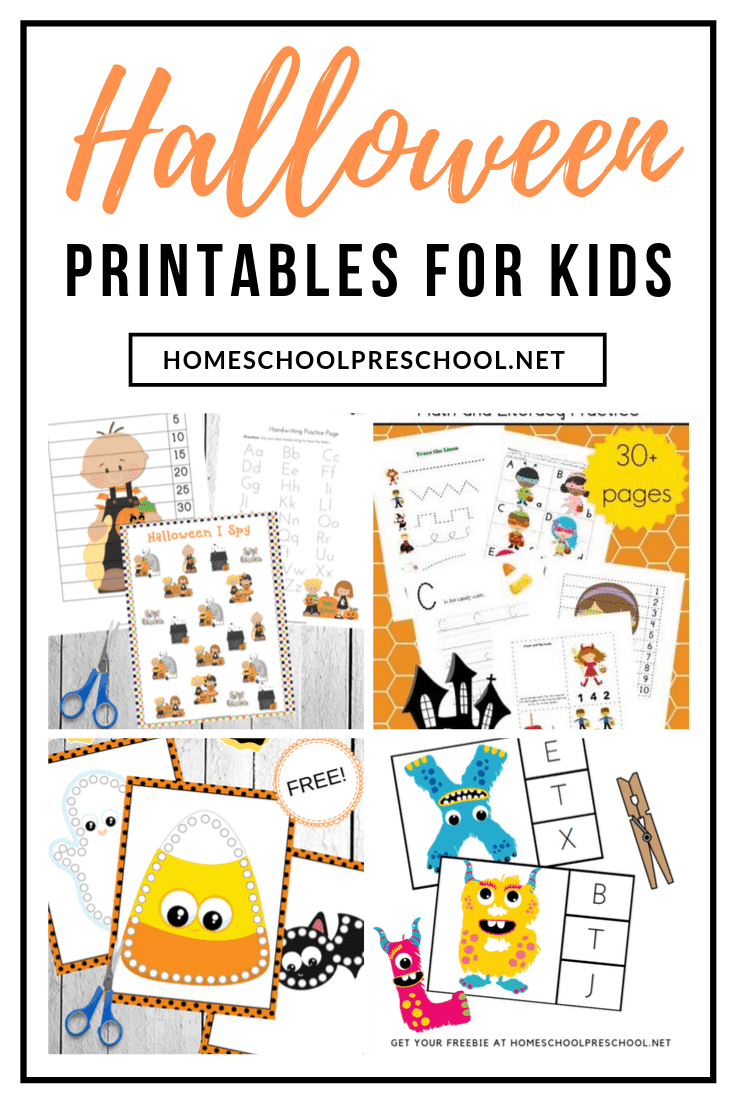 Your little ones will love this awesome collection of free Halloween printables for kids. Find crafts, learning activities, and more!
