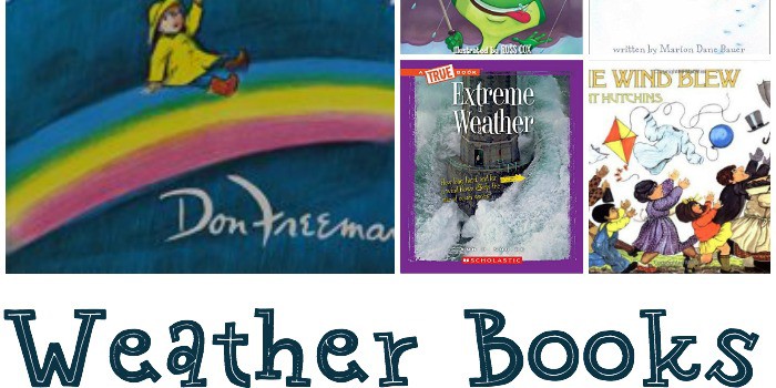 Spring is the perfect time to teach young learners about the weather. Here's a fantastic weather book list to get you started! | homeschoolpreschool.net