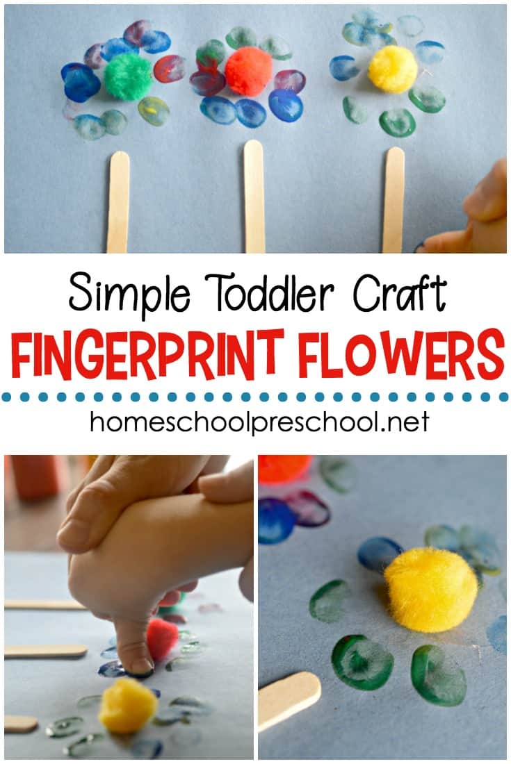 Are you looking for a super simple craft to do with your kids? It doesn't get any easier than this fingerprint flower craft!