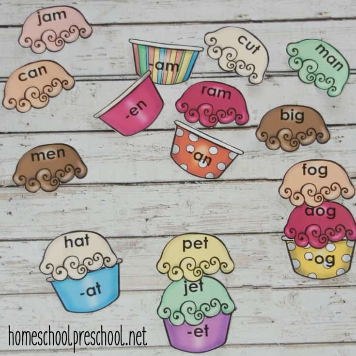 Make learning to read more fun by building an ice cream word family with a focus on CVC words. This is a great printable game for early readers.