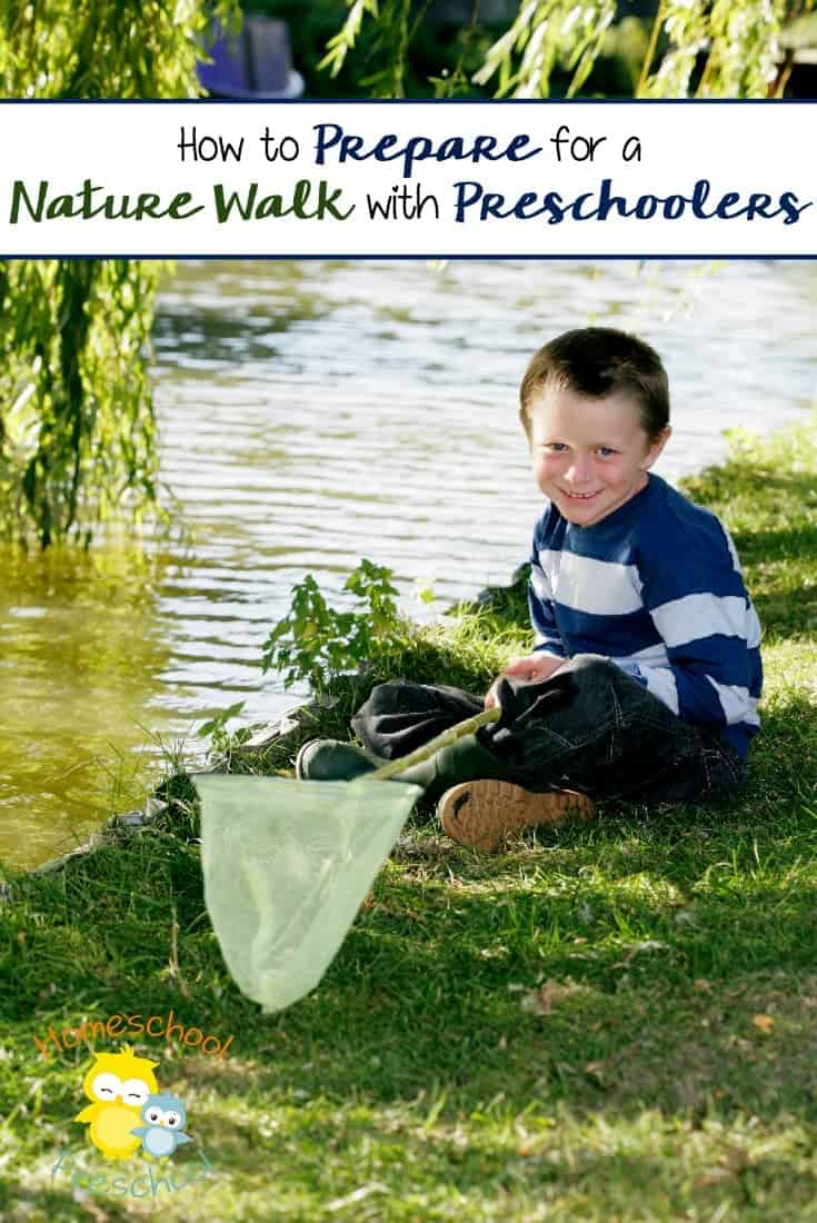 Here are some tips and resources to prepare for your next preschool nature walk. Gather your supplies and head out the door to explore. | homeschoolpreschool.net
