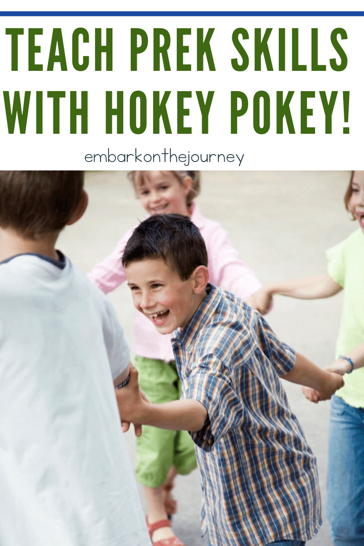 You won't believe how easy it is sneak some learning into a Hokey Pokey preschool game! It's a fun and engaging way to teach body parts, positions, and more.