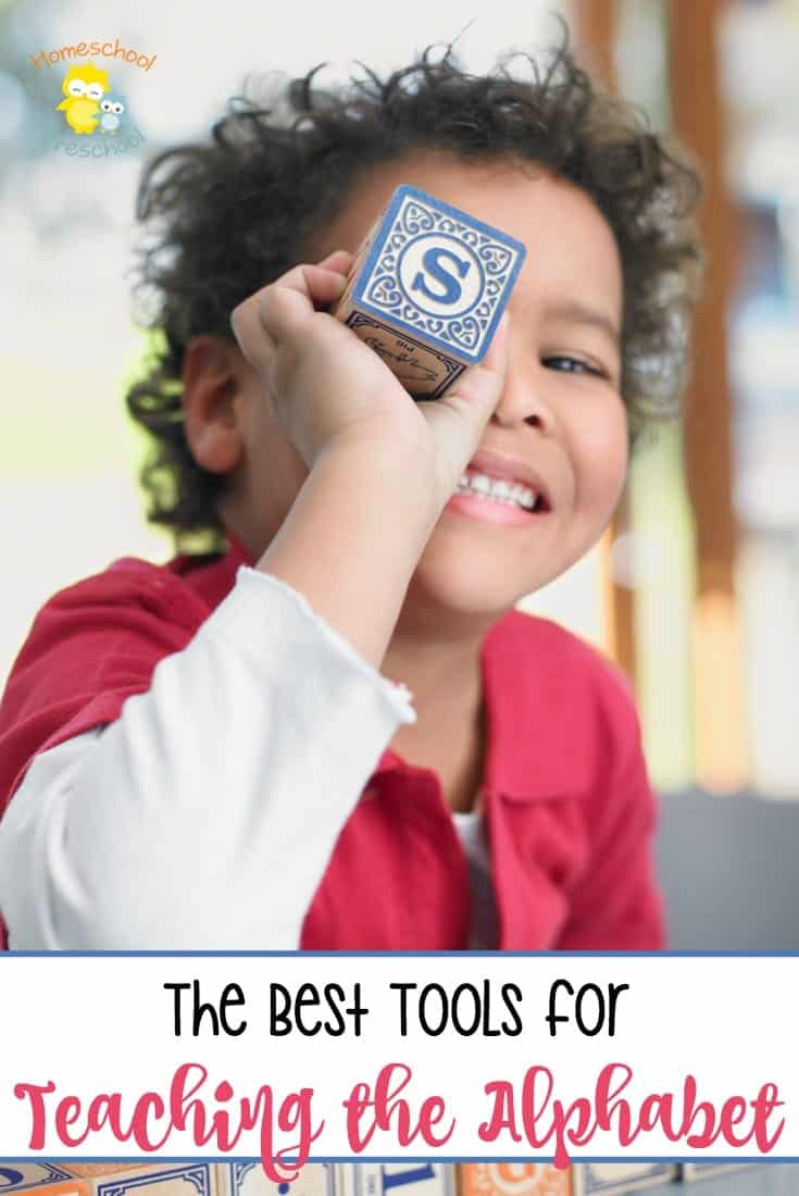 These are the best tools for teaching the alphabet. There are resources for auditory, visual, and kinesthetic learners. Arm yourself with a few of these tools, and your preschooler will be well on their way to learning to read. | homeschoolpreschool.net