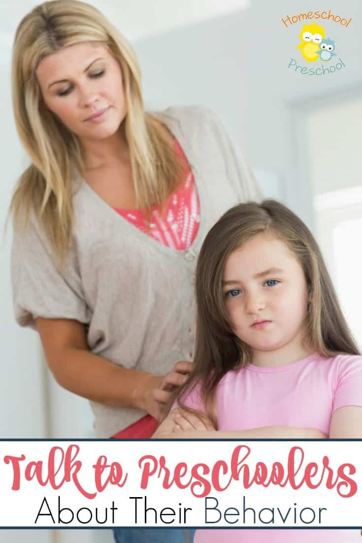 Instead of lecturing your preschoolers when they misbehave, try this unique and non-confrontational way to talk to your preschoolers about appropriate behavior. | homeschoolpreschool.net