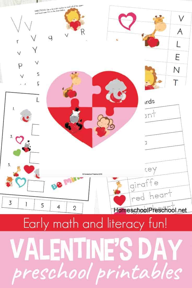These preschool Valentines Day learning activities are sure to put your little ones in the mood to learn while they celebrate the ones they love!