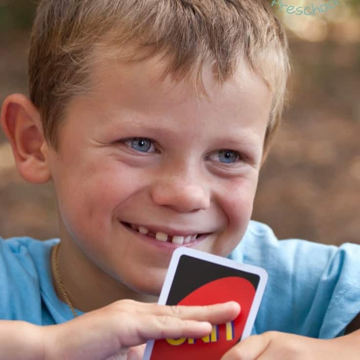 UNO is a fun and lively game. Come discover three reasons why you should include your preschoolers in your next UNO game! @homeschlprek