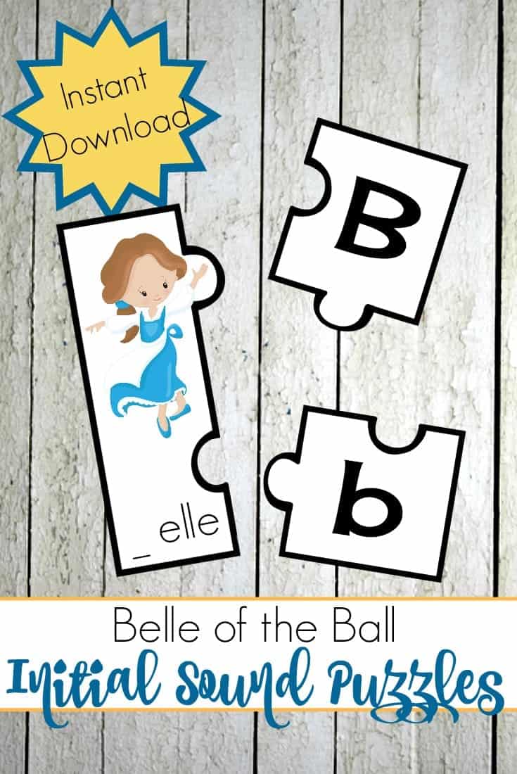 Preschoolers will love practicing their beginning sounds with their favorite characters from Beauty and the Beast! | @homeschlprek