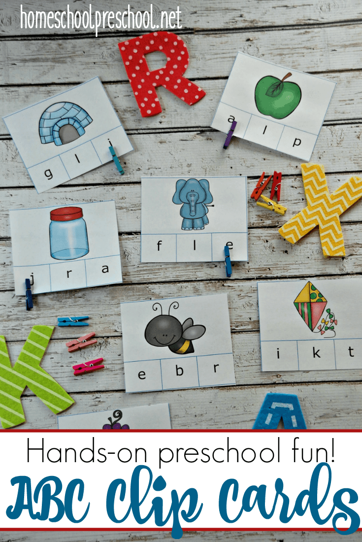 Are you teaching beginning sounds? These printable alphabet clip cards are great teaching tools for early learners.