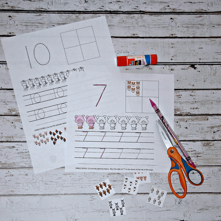 These farm-themed number sense activities will help young learners recognize and count items from 1 to 10.