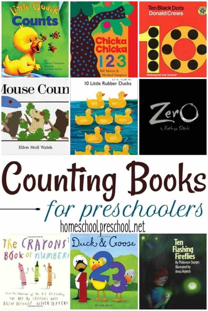 No early learning environment is complete without a wide variety of counting books for preschoolers. Here's a great list to get your collection started.