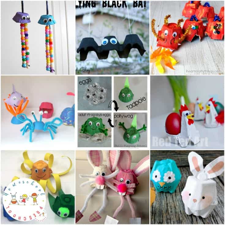 Recycled products make the best art projects. Here are 30 egg carton animals your kids will enjoy making during their next craft time!