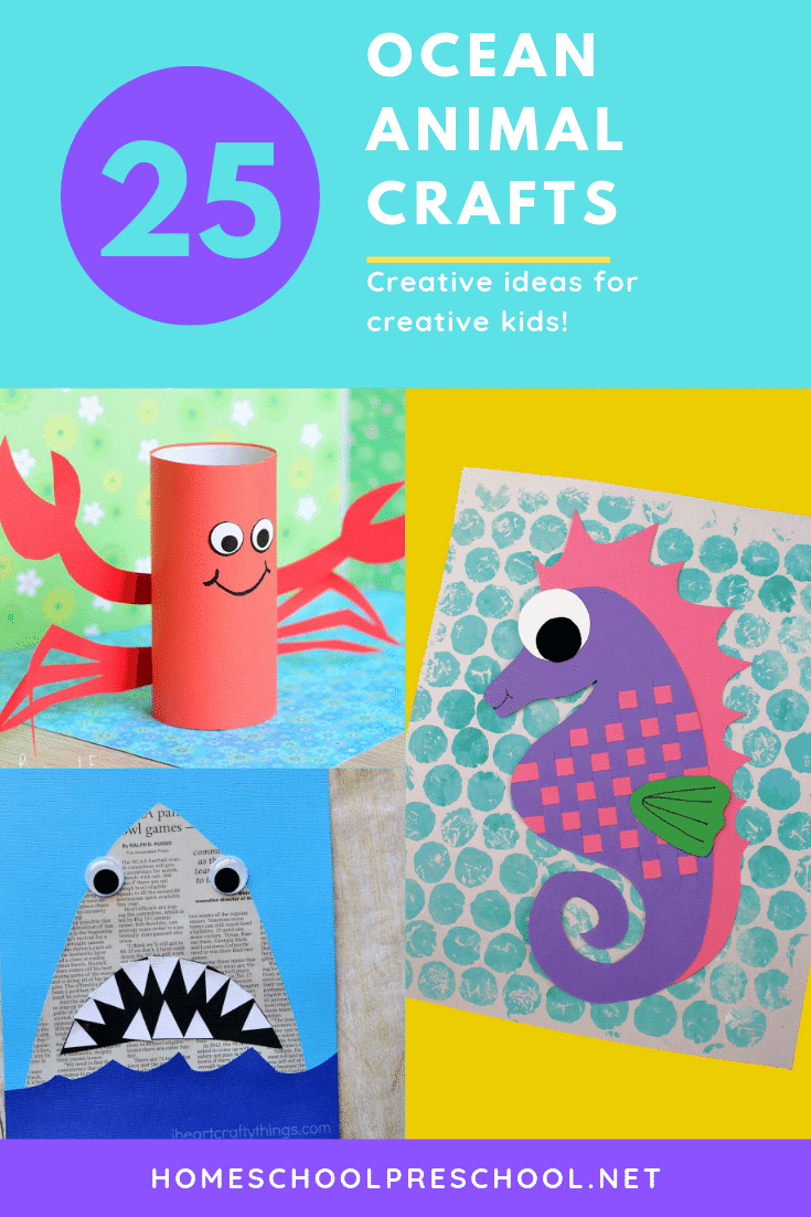Planning a trip to the beach or dreaming about one? This collection of adorable ocean animal crafts is sure to be a hit with your kids this summer!