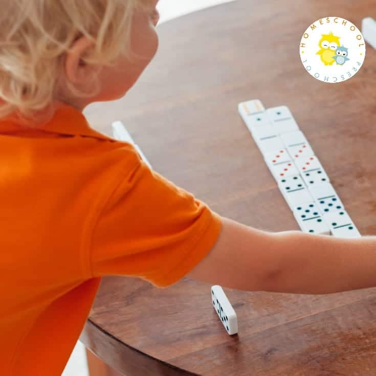 There are many math skills you can teach with dominos. Grab a box and come discover six simple domino math ideas for kids.