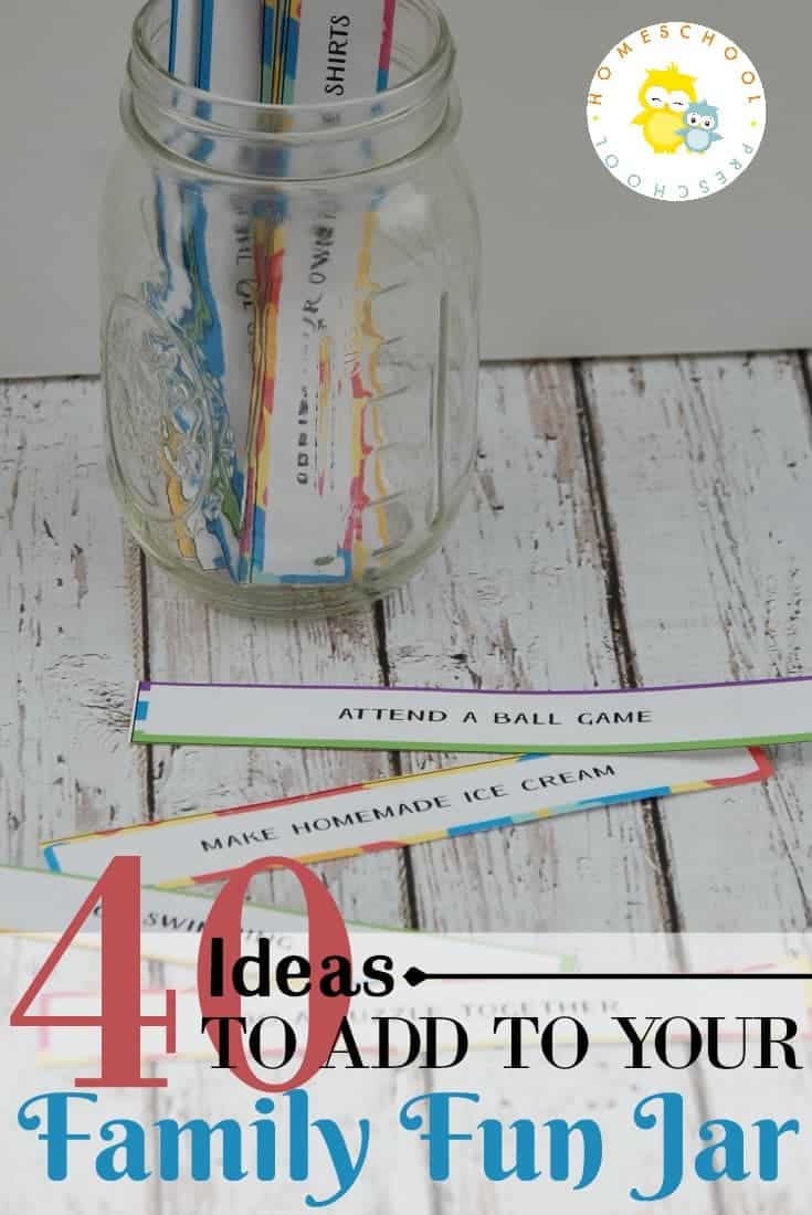 A family fun jar is easy to make and will take all the guesswork out of deciding what you should do for family fun nights.