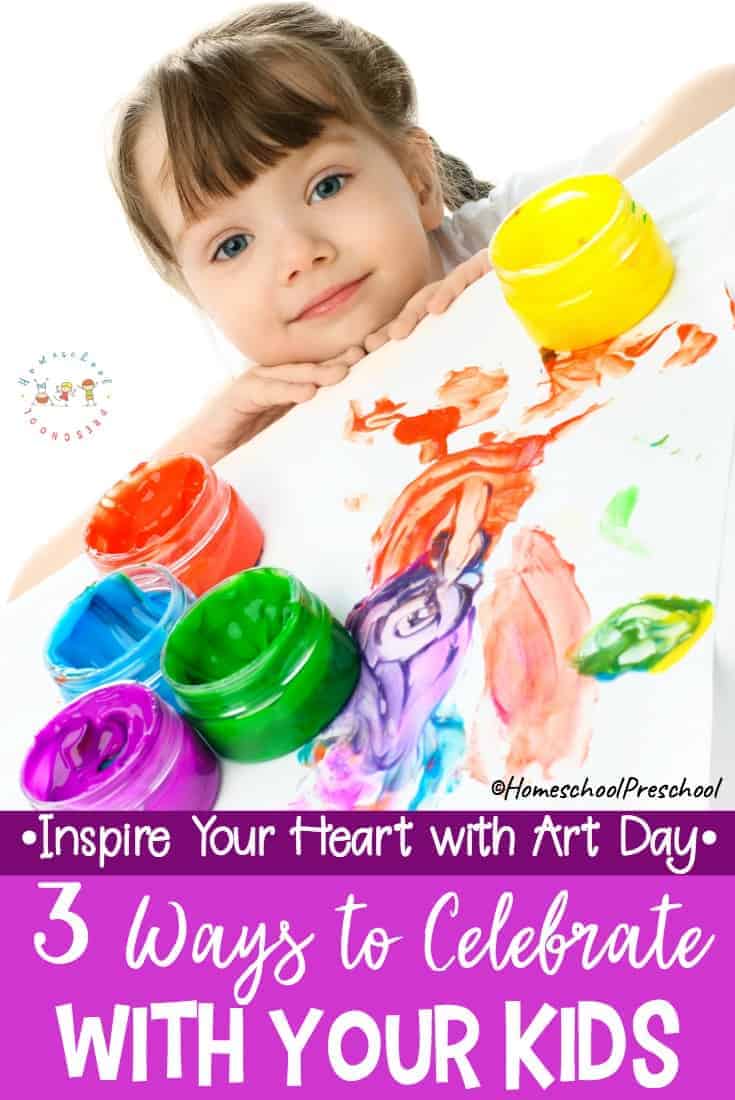 Did you know that January 31st is Inspire Your Heart with Art Day? Celebrating this fun holiday is a great way to introduce your preschoolers to art!