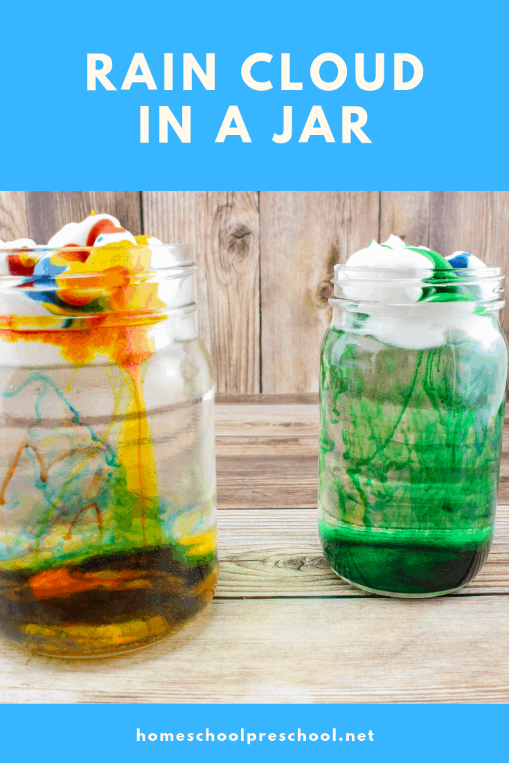 Making a rain cloud in a jar is a great way to explore weather with your preschoolers and young learners. They'll see up close how clouds make rain.