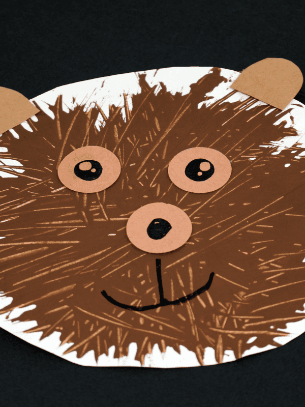 Fork-Painted Bear Craft