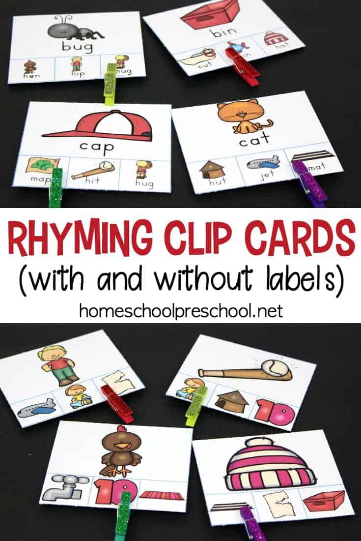 Are you looking for a fun resource to teach rhyming? These hands-on rhyming clip cards focus on rhyming words and fine motor skills. 