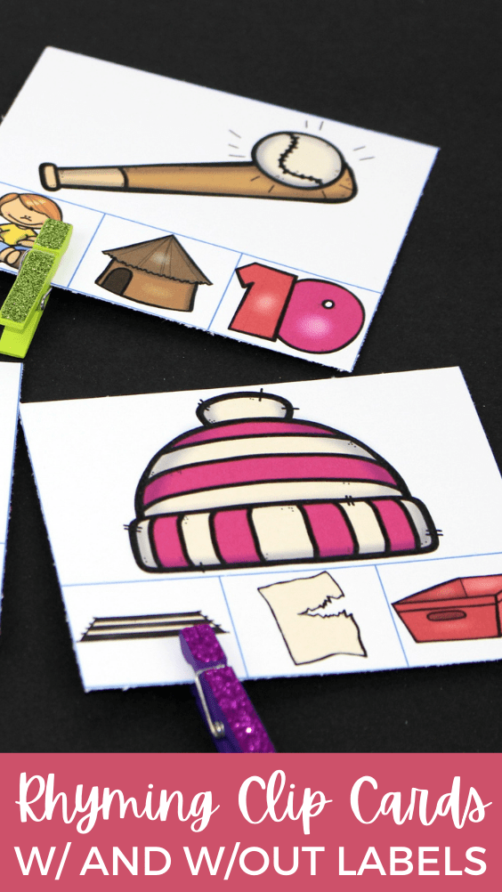 Rhyming Clip Cards