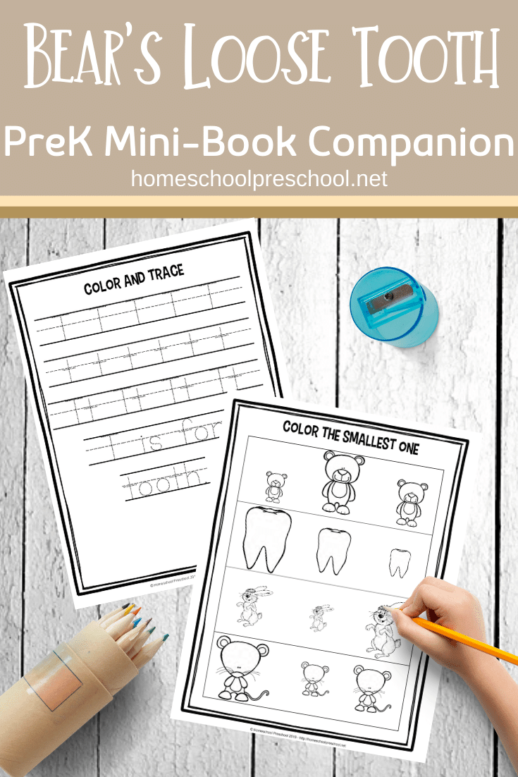 Prepare your preschoolers for their first loose tooth with some quick, fun activities to go along with Bear's Loose Tooth by Karma Wilson.