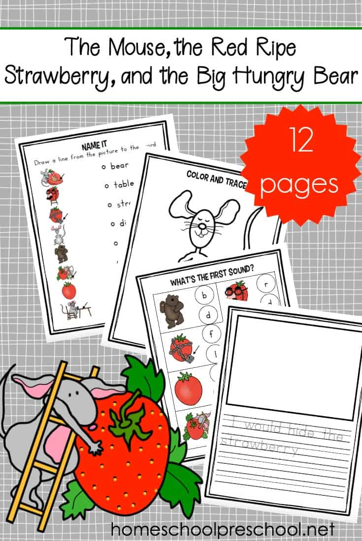 Discover fun and engaging printable The Little Mouse, the Red Ripe Strawberry, and the Big Hungry Bear activities that are perfect for tots and preschoolers.