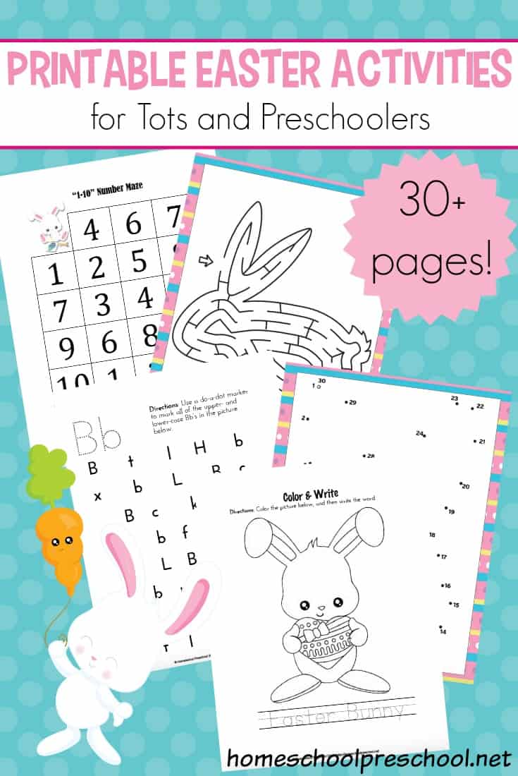 Easter is just around the corner, and there is no better way to get your preschoolers in the mood than with these printable Easter activities for tots and preschoolers.