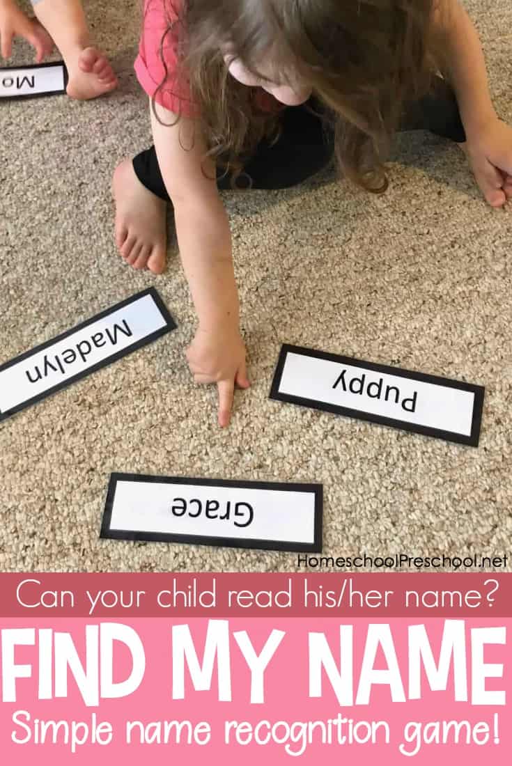 This Find My Name – A Quick and Easy Name Recognition Activity will help your child be able to quickly recall their name and memorize how it looks.