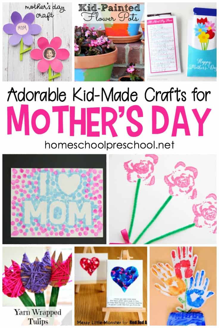 Each one of these Mothers Day crafts is designed for kids to create themselves. They're a great way to show Mom how special she is. There are so many great ideas to choose from!