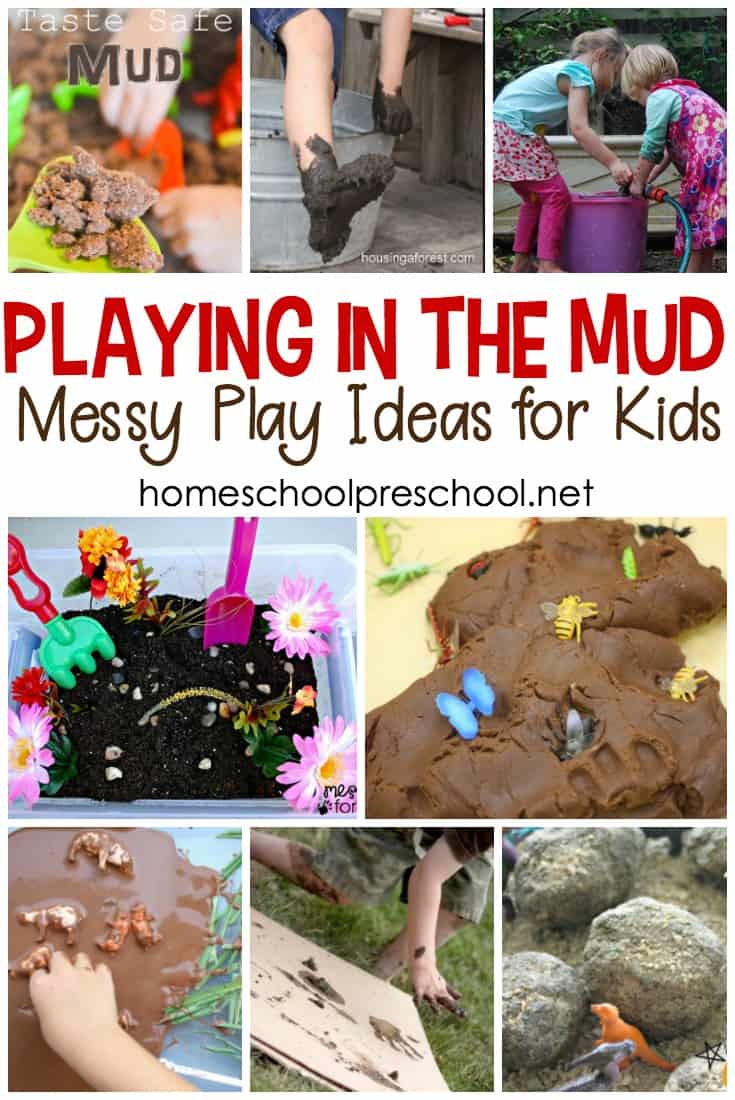 Playing in the mud is the perfect activity after a rainy day! No rain? No problem. Turn on the hose, and let kids get down and dirty with these mud play activities.