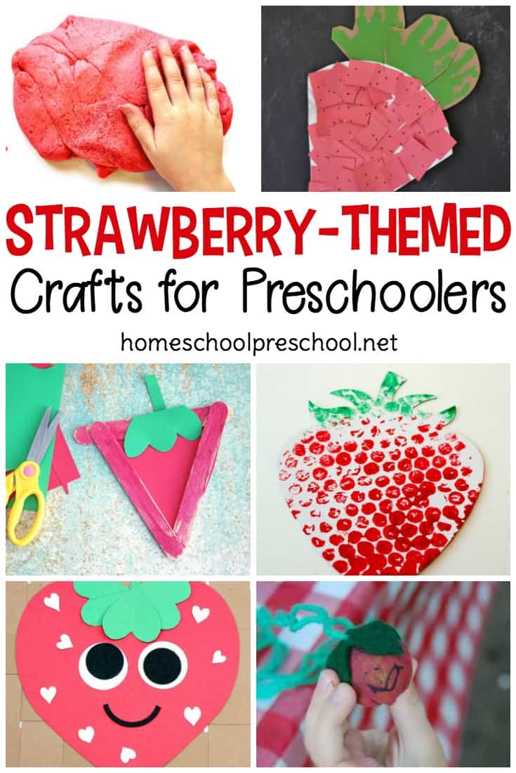 These strawberry crafts for preschoolers are sweet! They're oh-so-easy for little ones to make this spring and summer. Make one or make them all. Your preschoolers will enjoy them all!