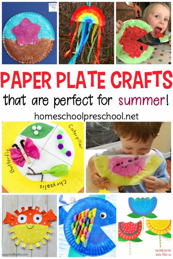 You won't believe all the summer paper plate crafts I've discovered! From mermaids and pirates to flowers and summer fruit, there are so many crafts to choose from you won't know where to start!