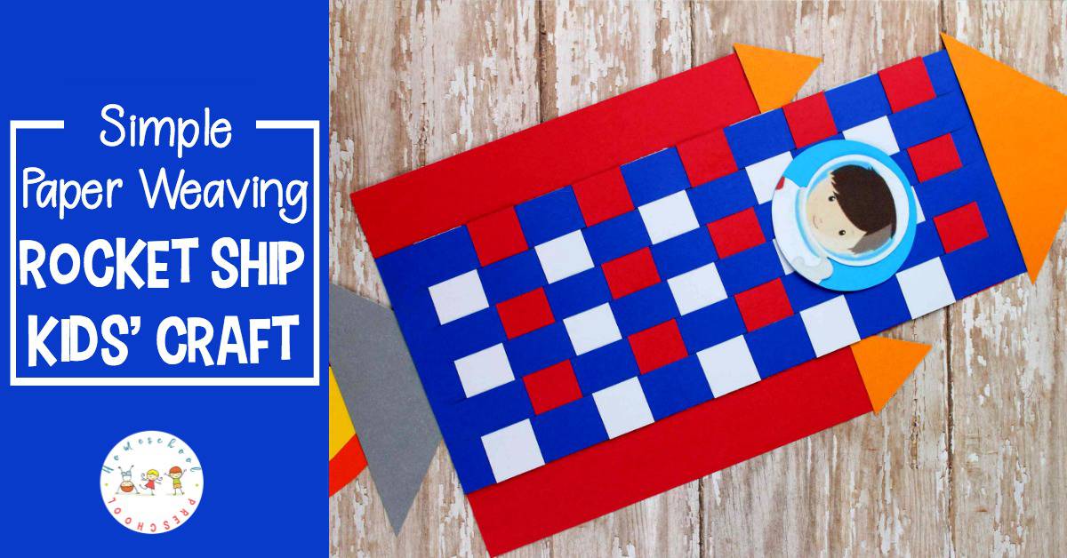 Weaving paper is great for fine motor skills. Kids can build those skills as they make this rocket craft for preschoolers! Don't miss the printable template that will help get you started.