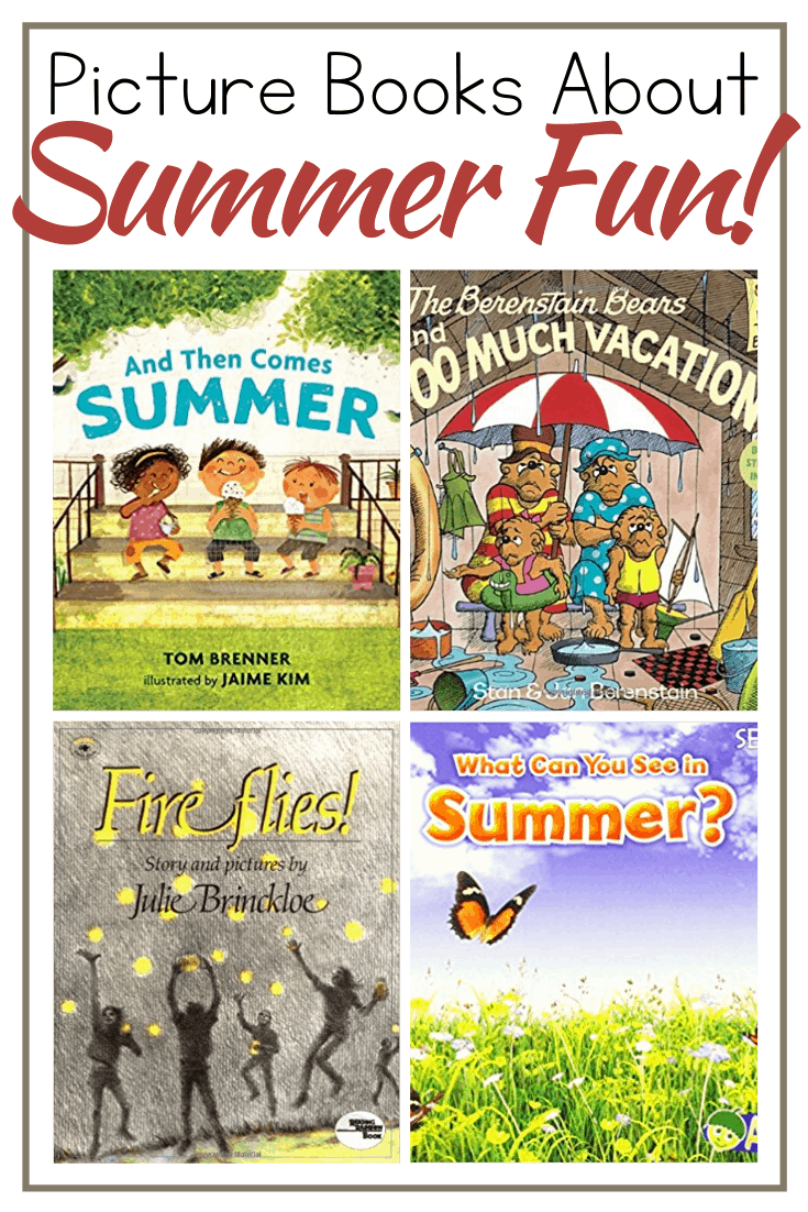 Don't miss these summer books for preschoolers. Kids will love reading or listening to picture boosk about fireflies, camping, vacation, and more!