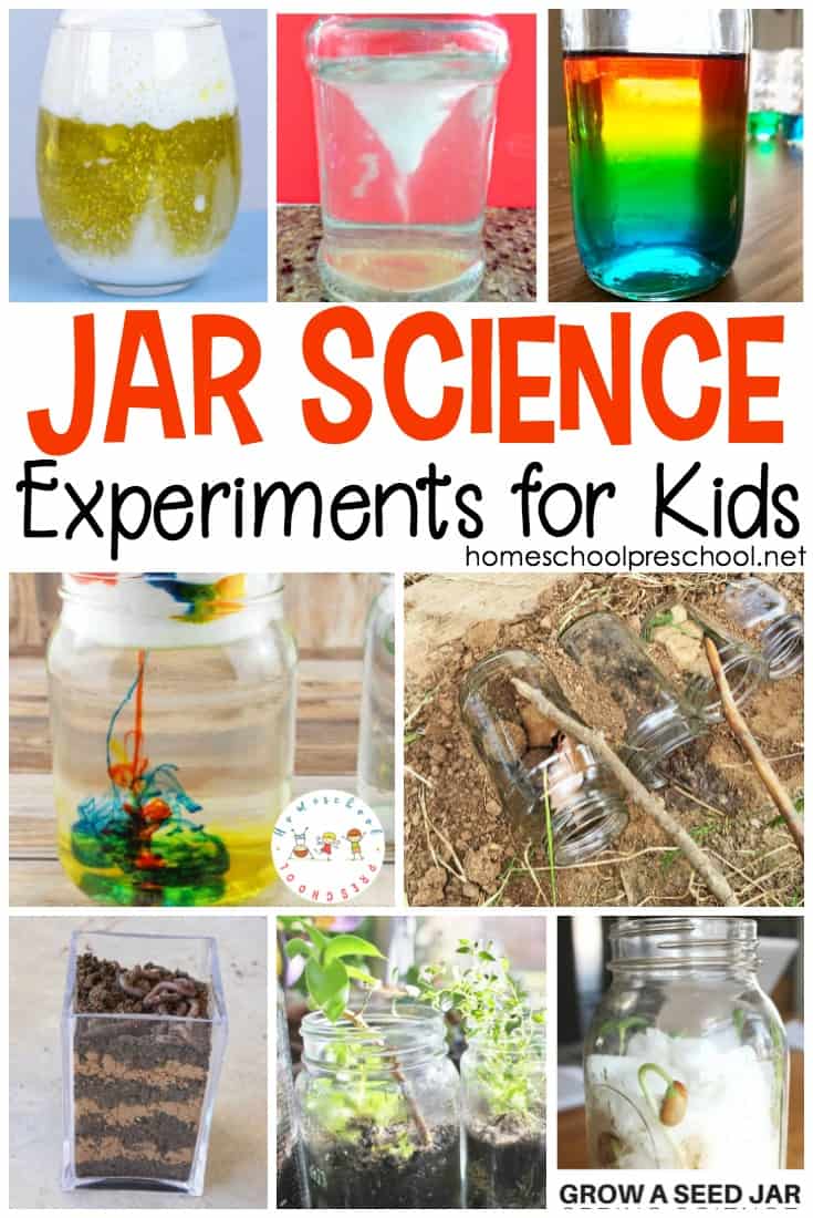 Engage your preschoolers this summer with one or more of these jar science experiments! Easy science experiments for young learners!