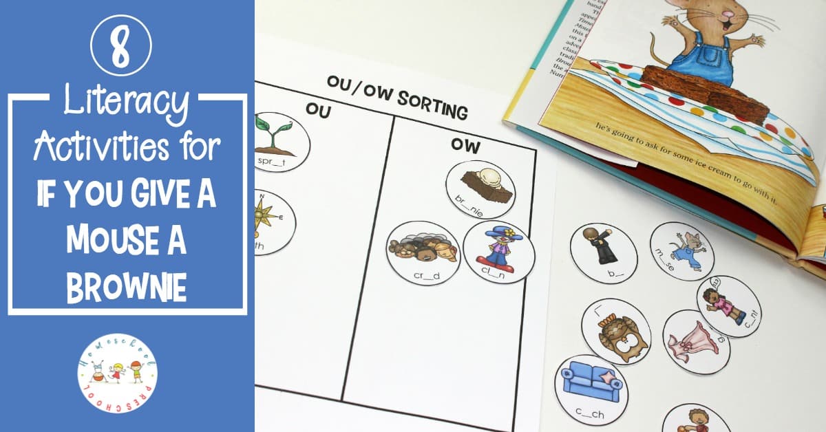 Dive deep into If You Give a Mouse a Brownie with your kids with this free printable book companion. Focus on rhymes, blends, word work, and more!