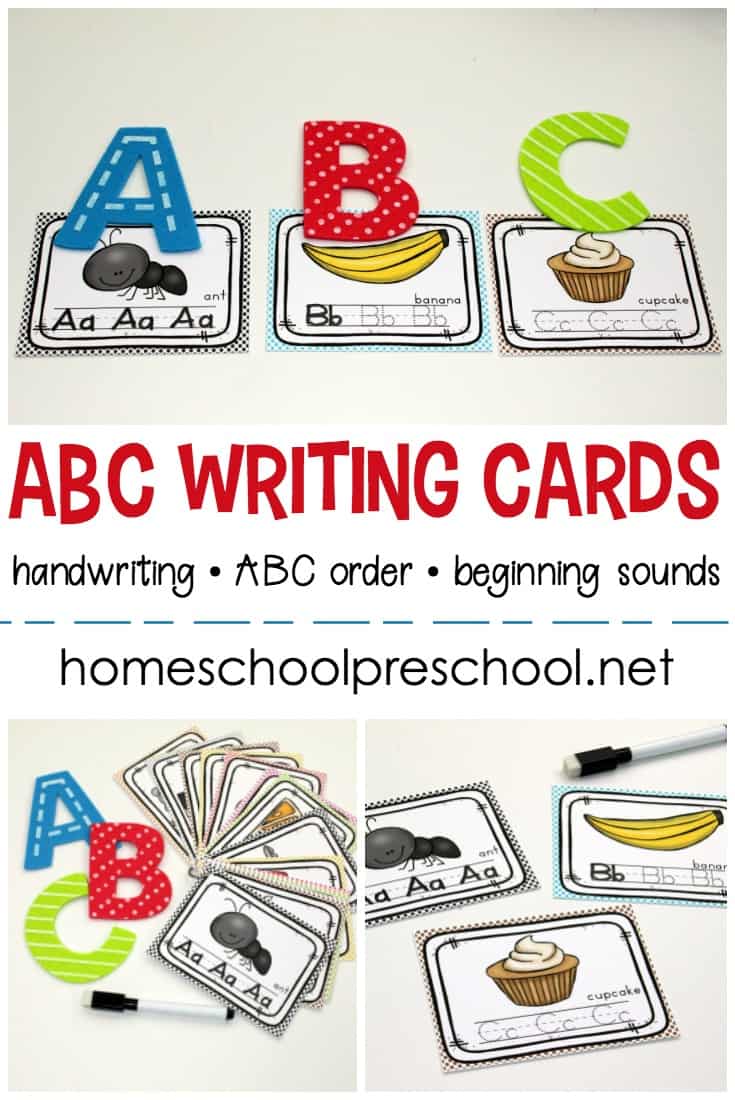 Do you have a little one who is learning to write their letters? These printable alphabet writing cards are great for on-the-go handwriting practice!