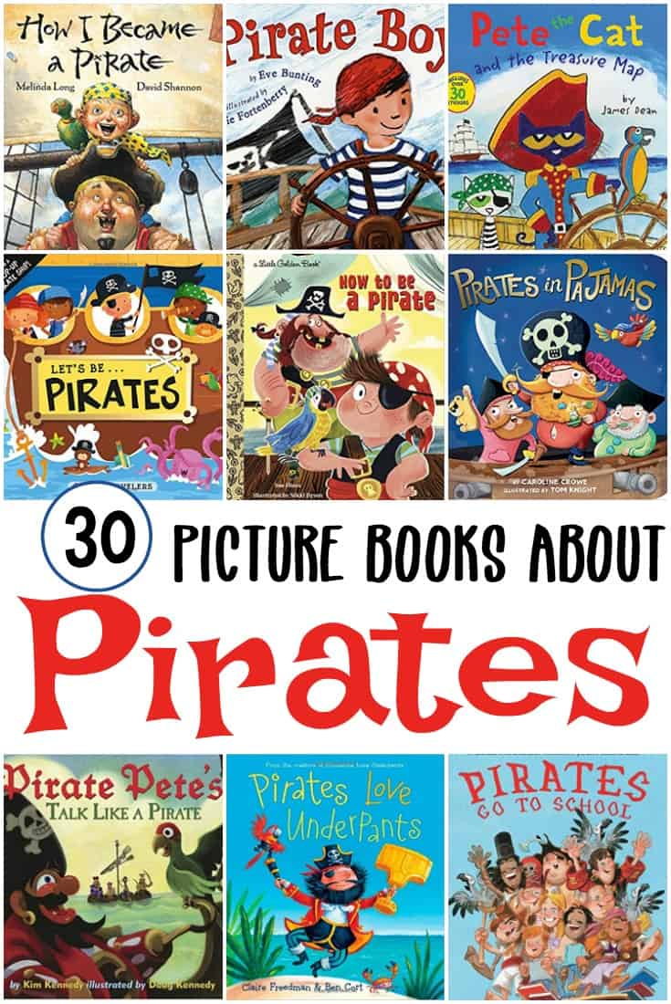 Whether you're gearing up for Talk Like a Pirate Day or your preschoolers want to read about them, these pirate books are perfect for kids!