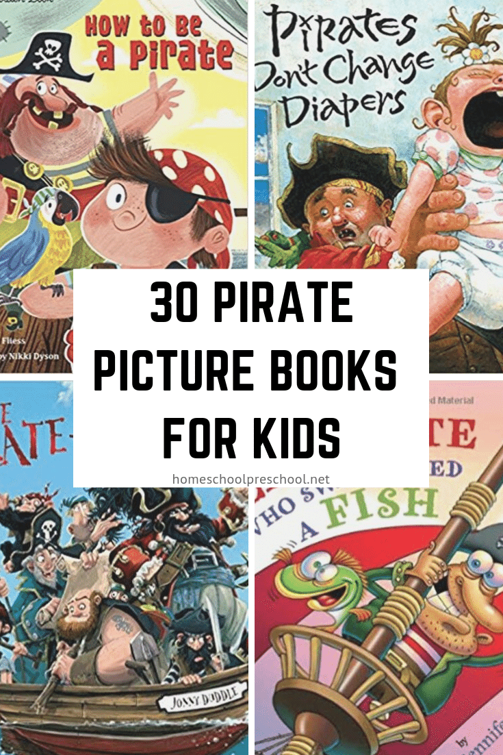 Whether you're gearing up for Talk Like a Pirate Day or your preschoolers want to read about them, these pirate books for kids are perfect!