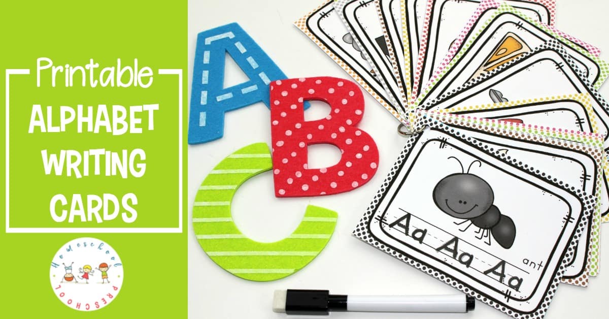 Do you have a little one who is learning to write their letters? These printable alphabet writing cards are great for on-the-go handwriting practice!