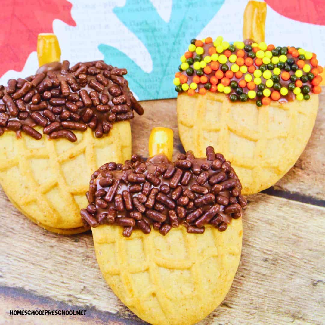 Easy Nutter Butter Acorn Cookies for Kids