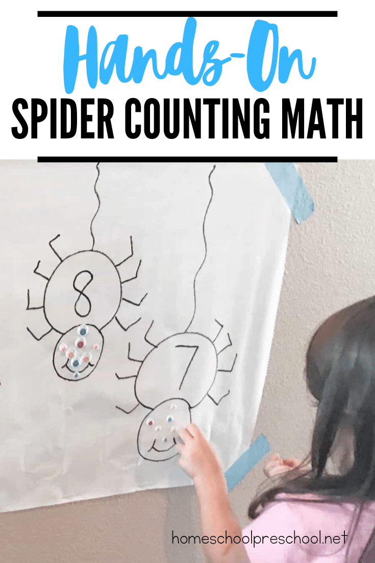 Practice counting to ten with this "Counting Spooky Spider Eyes" hands-on spider math activity. Perfect for preschool Halloween and spider units.