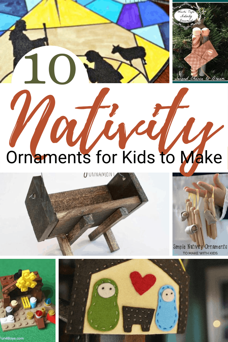 These simple and sweet kid-made nativity Christmas ornaments will look wonderful on your tree this year and for years to come!