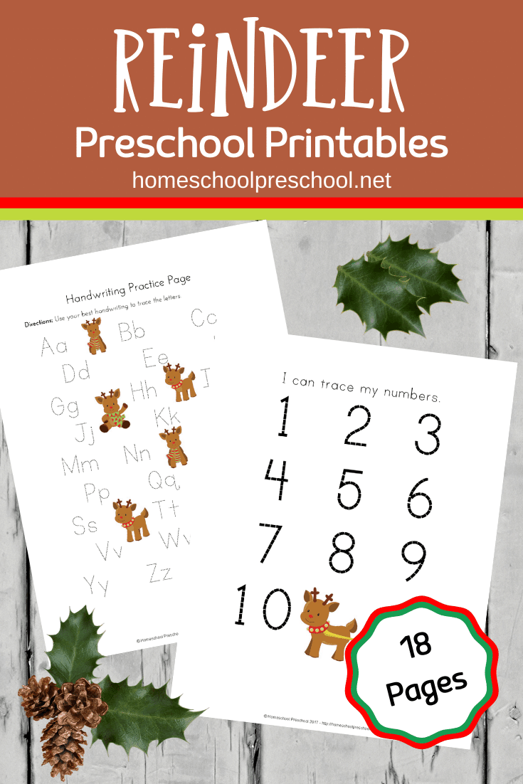 Keep preschoolers engaged this season with a fun set of preschool reindeer printable math and literacy activities. Perfect for December preschool centers!