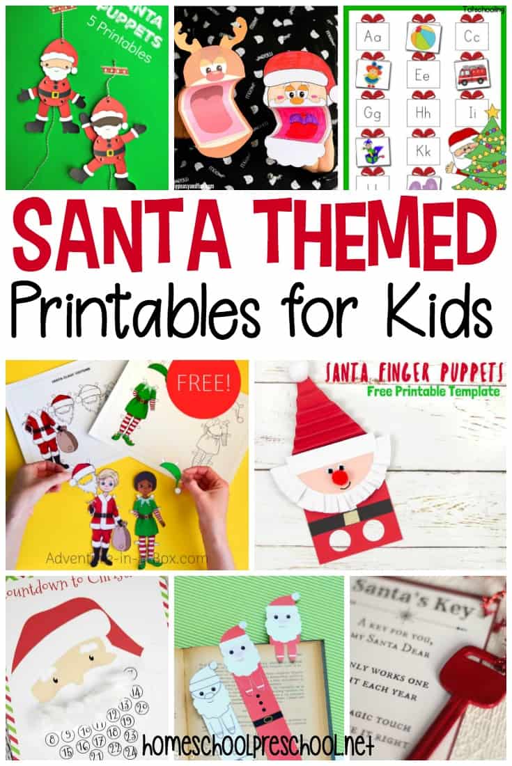 Little ones will love these Santa printables for kids! Worksheets, activities, STEM, and much more. Add them to your Christmas activities for preschool.