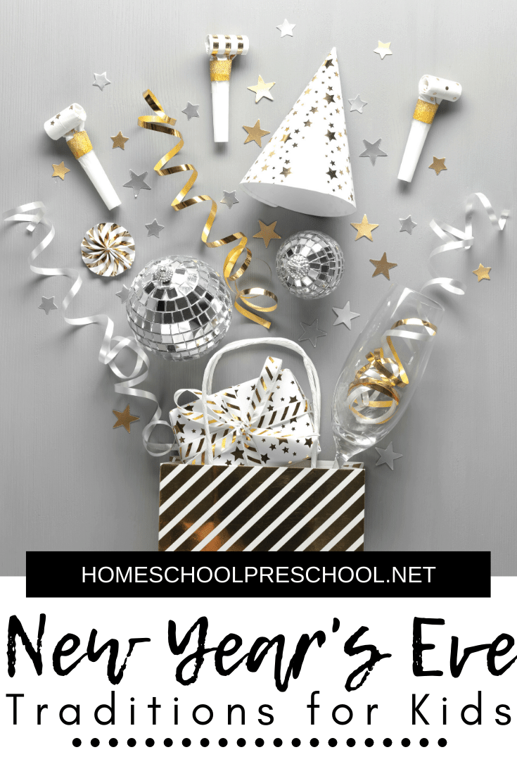 Looking for fun ways to kick off the new year with your children? Don't miss these New Years Eve traditions for kids! More than 20 ideas to choose from!