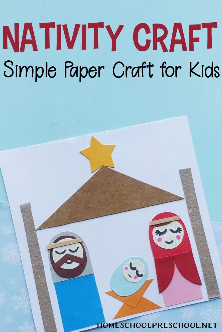 This Christmas, focus on the birth of Jesus. This simple preschool nativity craft will give you an opportunity to review the Christmas story with your little ones.