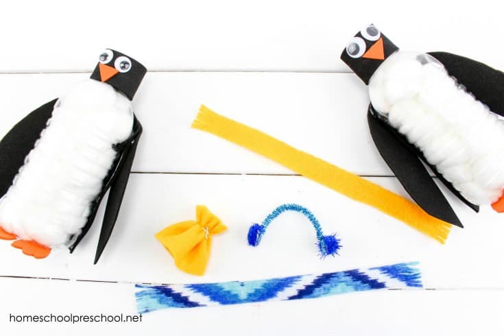 Preschoolers will love turning empty water bottles into penguins this winter! Follow this simple tutorial for a super easy (and oh so cute) preschool craft!