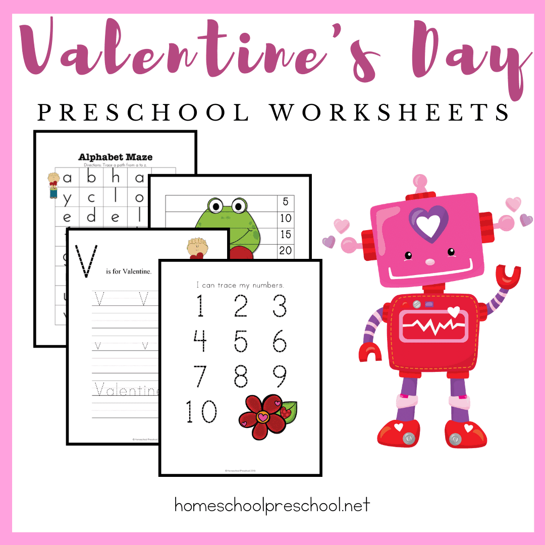 Valentine's Day is just around the corner! Inspire your little learners with these free printable Valentine worksheets for preschoolers.