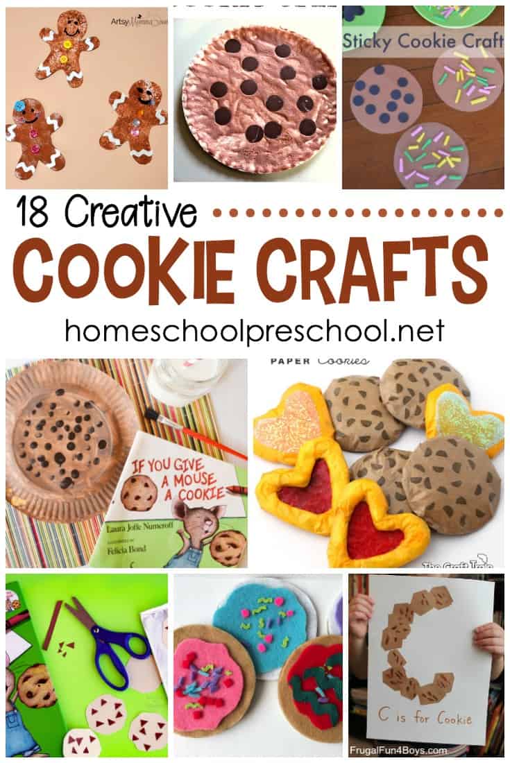 These cookie crafts for preschooler are perfect for your letter of the week activities or to do alongside your favorite cookie-themed picture books!