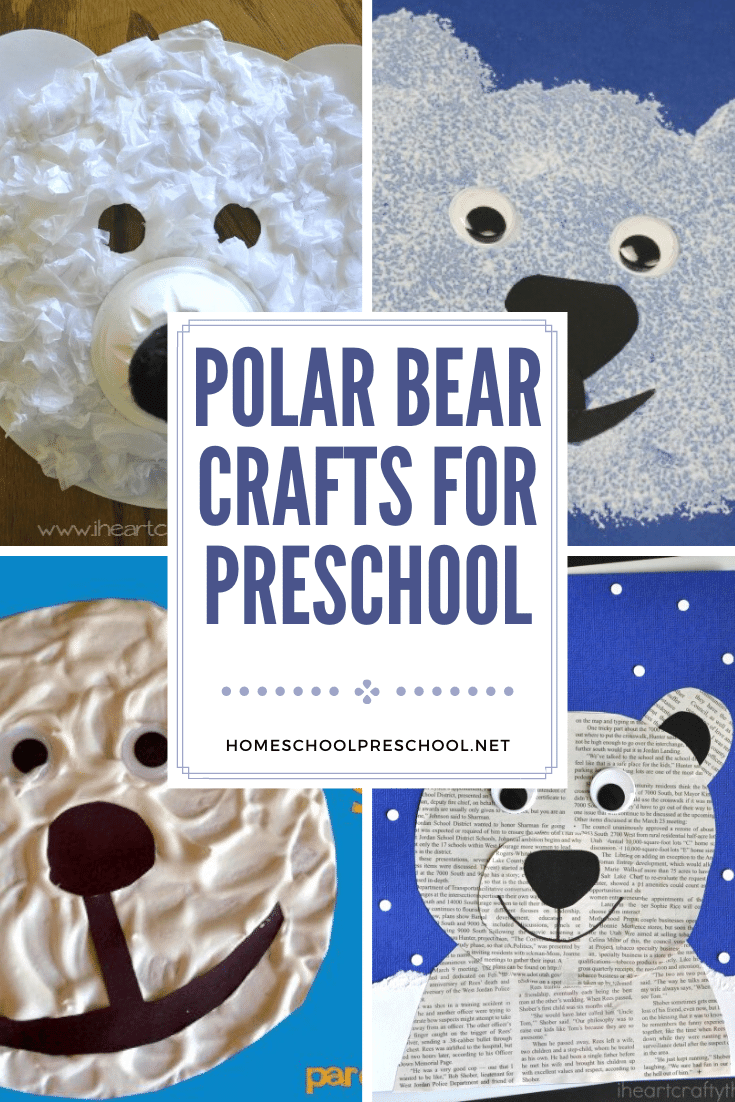 Winter is a great time of year to study polar bears with your little ones. When you do, add one or  more of these polar bear crafts for preschoolers!